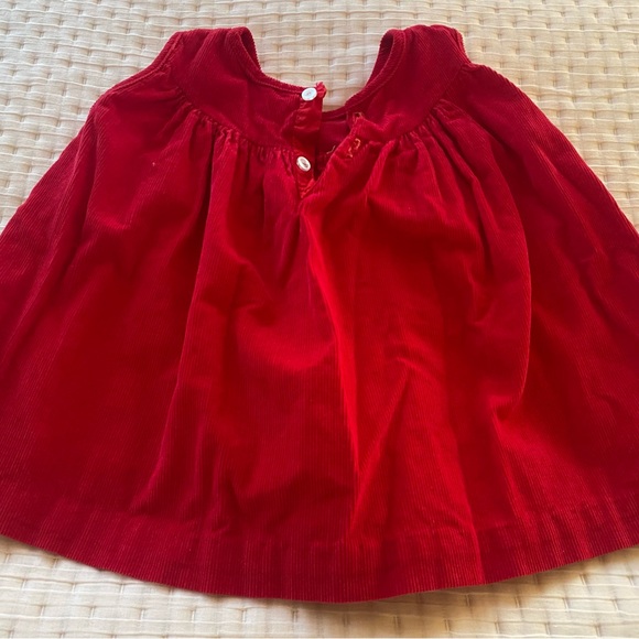 Vintage Baby Girls 6-9 Months Holiday Christmas Jumper Red Dress - Picture 4 of 4